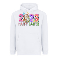 White 2023 Happy Easter Heavyweight Hoodie - CowGirlArtShop