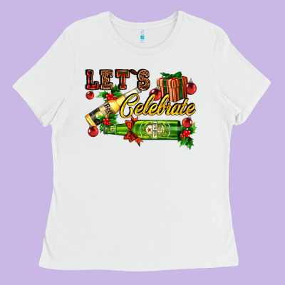 Let`s Celebrate With Beer Bottles Ladies Tee Designed By Adodesignshop