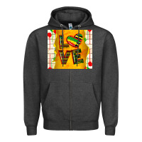 Charcoal Heather juneteenth love Zipper Hoodie - TumblerDesignByShophia