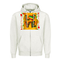 Oatmeal Heather juneteenth love Zipper Hoodie - TumblerDesignByShophia