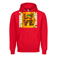 Red juneteenth love Zipper Hoodie - TumblerDesignByShophia