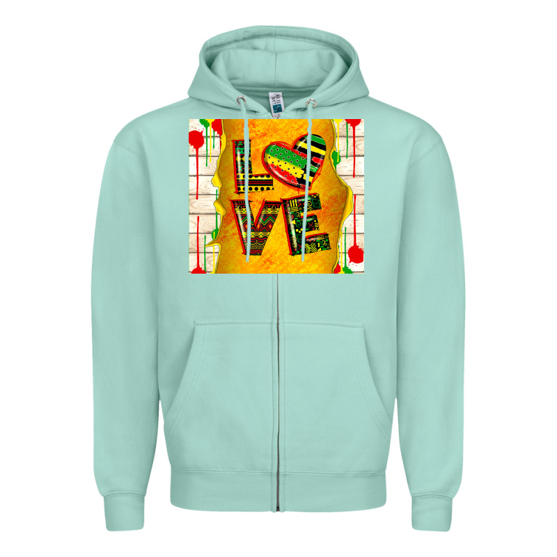 Juneteenth Love Zipper Hoodie by TumblerDesignByShophia | Teevron