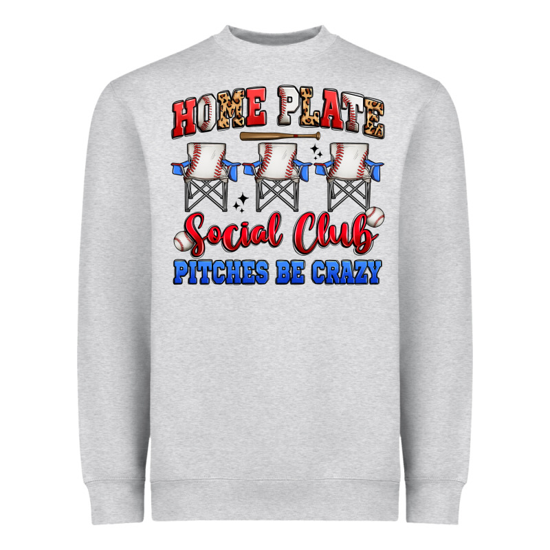 Home Plate Social Club Pitches Be Crazy Heavyweight Sweatshirt by Artiststas | Teevron