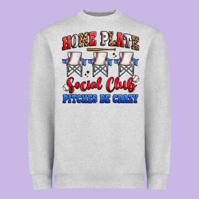 Home Plate Social Club Pitches Be Crazy Heavyweight Sweatshirt Designed By Artiststas