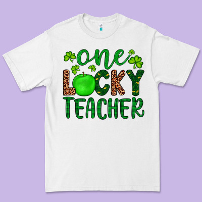 One Lucky Teacher Premium Tee Designed By Artiststas