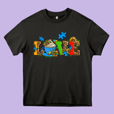 Autism Coffee Cup With Sunflower Heavy Core Tee Designed By Adodesignshop