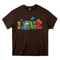 Chocolate Brown autism coffee cup with sunflower Heavy Core Tee - AdoDesignShop