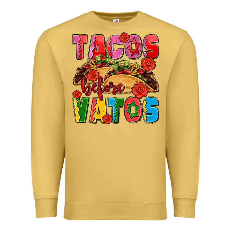 Tacos Before Vatos Olivia Premium Sweatshirt by OliviaCreatesArt | Teevron