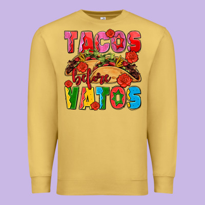 Tacos Before Vatos Olivia Premium Sweatshirt Designed By Oliviacreatesart