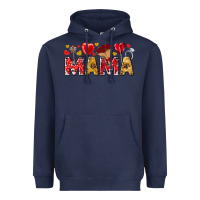 Navy Valentine's Day Mama Mother's Day Heavyweight Hoodie - HowdyJamesFarm