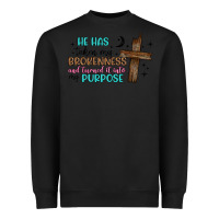 Black he has taken my brokenness and turned it into my p Heavyweight Sweatshirt - Artiststas