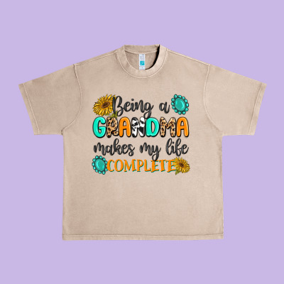 Being A Grandma Makes My Life Complete Urban Heavy Tee Designed By Maliassmallbusiness