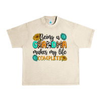 Sandshell Being a Grandma Makes My Life Complete Urban Heavy Tee - MaliasSmallBusiness