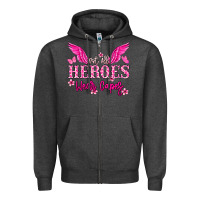 Charcoal Heather Not all heroes wear capes Cancer Awareness Zipper Hoodie - HowdyJamesFarm