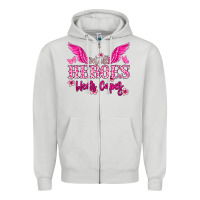 Dove Grey Not all heroes wear capes Cancer Awareness Zipper Hoodie - HowdyJamesFarm