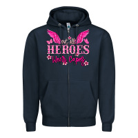 Navy Not all heroes wear capes Cancer Awareness Zipper Hoodie - HowdyJamesFarm