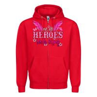 Red Not all heroes wear capes Cancer Awareness Zipper Hoodie - HowdyJamesFarm