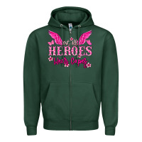 Sports Green Not all heroes wear capes Cancer Awareness Zipper Hoodie - HowdyJamesFarm