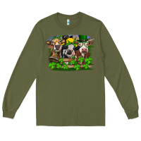 Army Green St patrick's day heifers Long Sleeve Tee - RanaPortraitStore
