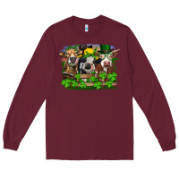 Burgundy St patrick's day heifers Long Sleeve Tee - RanaPortraitStore