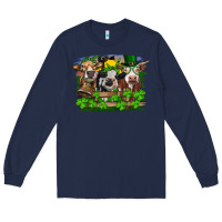 Navy St patrick's day heifers Long Sleeve Tee - RanaPortraitStore