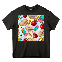 Asphalt school seamless pattern Heavy Core Tee - BundleAndBundleShop
