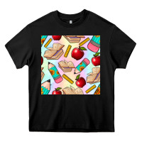 Black school seamless pattern Heavy Core Tee - BundleAndBundleShop