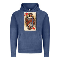 Vintage Denim queen of hearts cowgirl Vintage Hoodie - NancyCooperArtShop