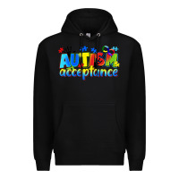 Black Autism acceptance Premium Hoodie - CowGirlArtShop