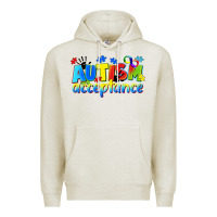 Oatmeal Heather Autism acceptance Premium Hoodie - CowGirlArtShop