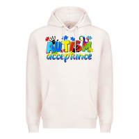 Pale Pink Autism acceptance Premium Hoodie - CowGirlArtShop