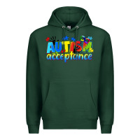 Sports Green Autism acceptance Premium Hoodie - CowGirlArtShop