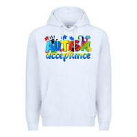 White Autism acceptance Premium Hoodie - CowGirlArtShop