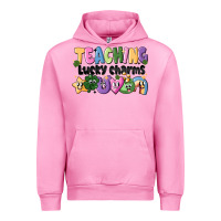 Fuchsia Pink Teaching Lucky Charms Urban Hoodie - CowhideDigitalArt