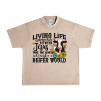 French Oak living life somewhere between jesus take the wheel Urban Heavy Tee - MaliasSmallBusiness