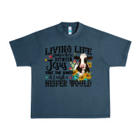 Midnight Navy living life somewhere between jesus take the wheel Urban Heavy Tee - MaliasSmallBusiness