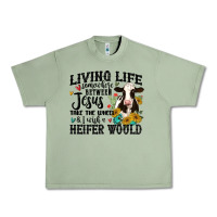 Oil Green living life somewhere between jesus take the wheel Urban Heavy Tee - MaliasSmallBusiness