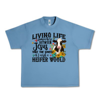 Pebble Blue living life somewhere between jesus take the wheel Urban Heavy Tee - MaliasSmallBusiness