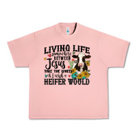 Salmon living life somewhere between jesus take the wheel Urban Heavy Tee - MaliasSmallBusiness