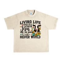 Sandshell living life somewhere between jesus take the wheel Urban Heavy Tee - MaliasSmallBusiness