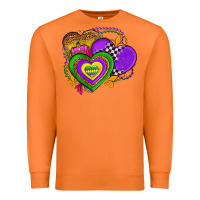 Carrot mardi gras heart olivia Premium Sweatshirt - OliviaCreatesArt