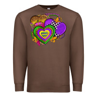 Chestnut mardi gras heart olivia Premium Sweatshirt - OliviaCreatesArt
