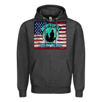 Charcoal Heather daddy's little fishin buddy Zipper Hoodie - TumblerDesignByShophia