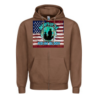 Chestnut daddy's little fishin buddy Zipper Hoodie - TumblerDesignByShophia