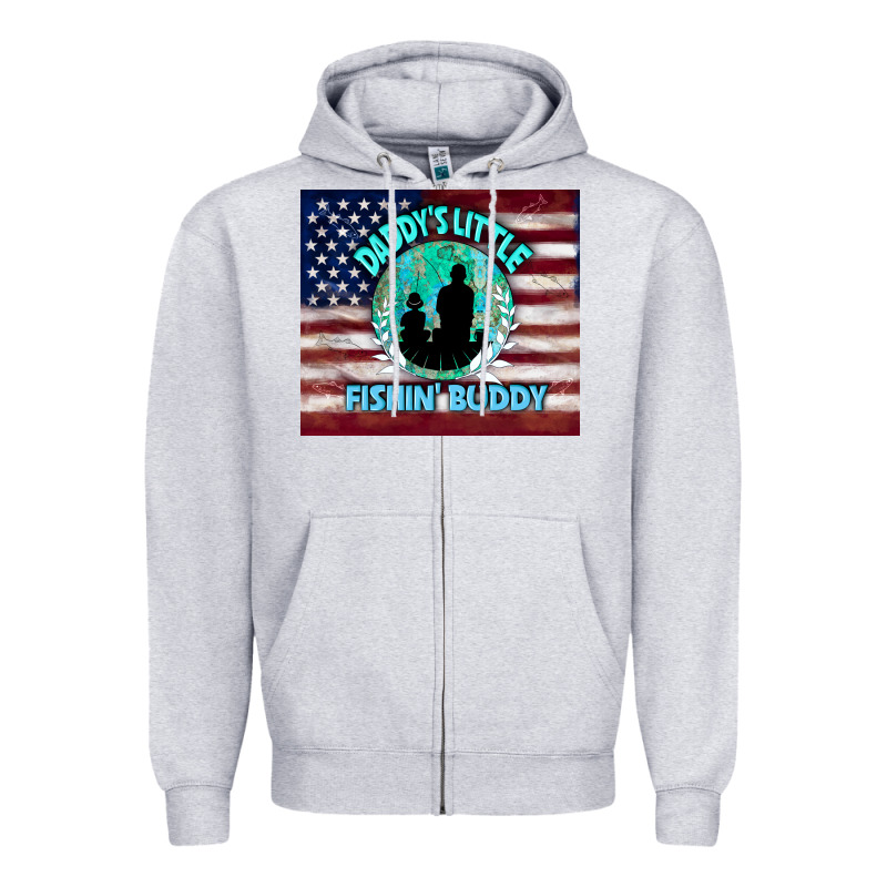 Daddy's Little Fishin Buddy Zipper Hoodie by TumblerDesignByShophia | Teevron