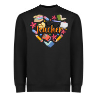 Black teacher heart Heavyweight Sweatshirt - Artiststas