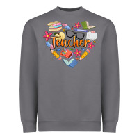 Teacher Heart Heavyweight Sweatshirt | Teevron