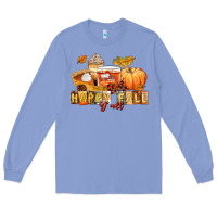 Colony Blue happy fall y'all Long Sleeve Tee - LillyAllenDesigns