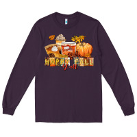 Plum happy fall y'all Long Sleeve Tee - LillyAllenDesigns