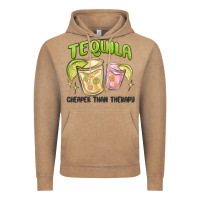 Vintage Coffee tequila cheaper than therapy Vintage Hoodie - MaliasSmallBusiness
